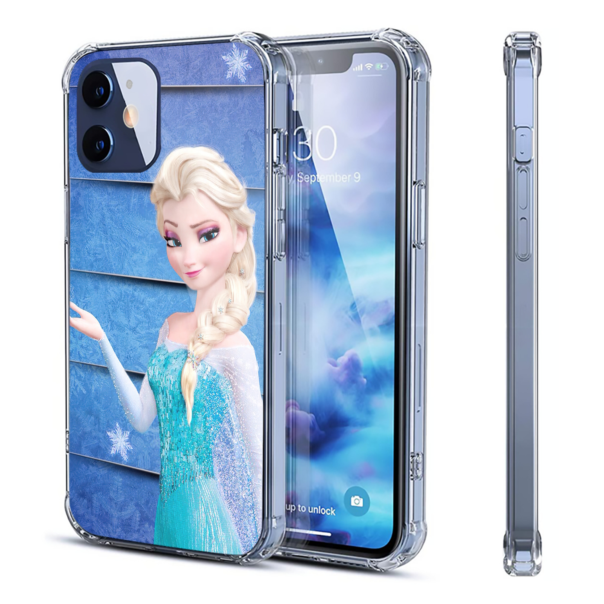 （画像用） アナと雪の女王 アンナ エルサ Frozen Anna Elsa 【iPhone 12シリーズ対応】透明スマホケース（クリアソフトケース）